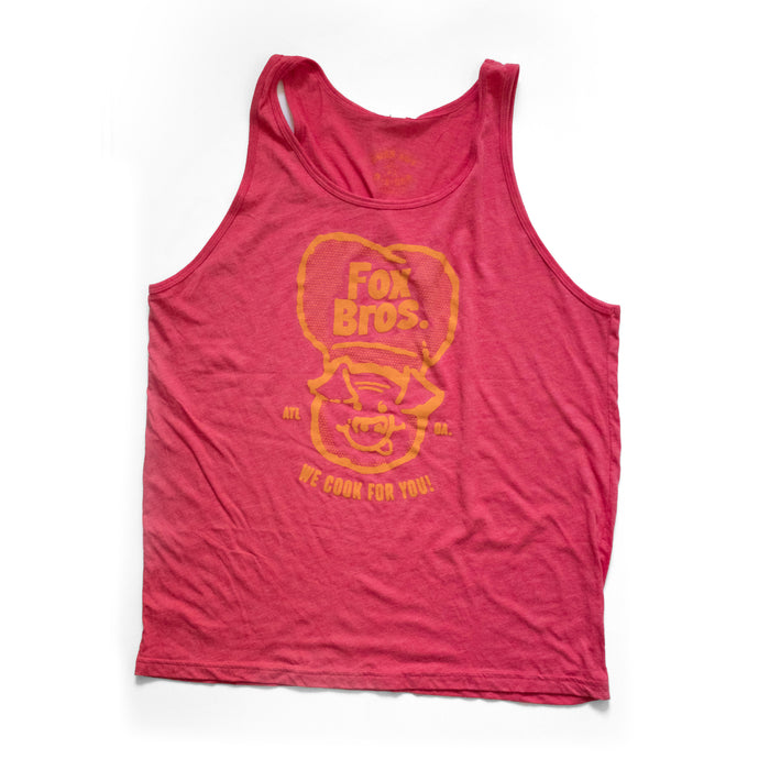 Chef Pig Racer Back Women's Fit Tank, Red