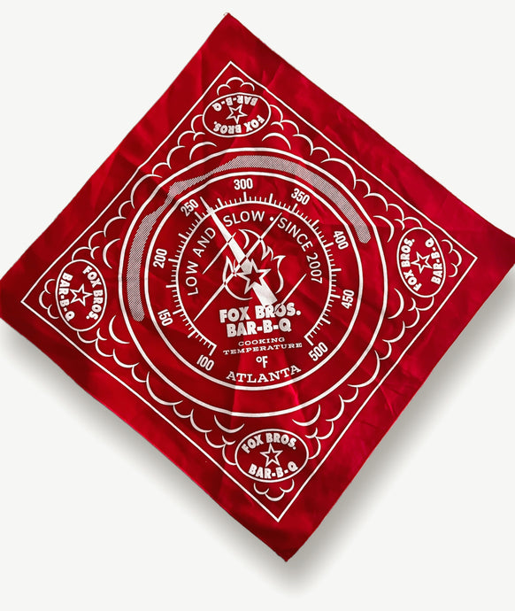 Fox Bros Bar-B-Q Temp Gauge Bandana (red)