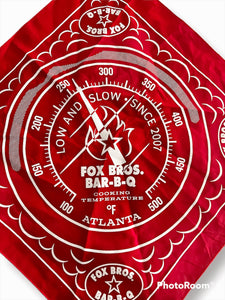 Fox Bros Bar-B-Q Temp Gauge Bandana (red)